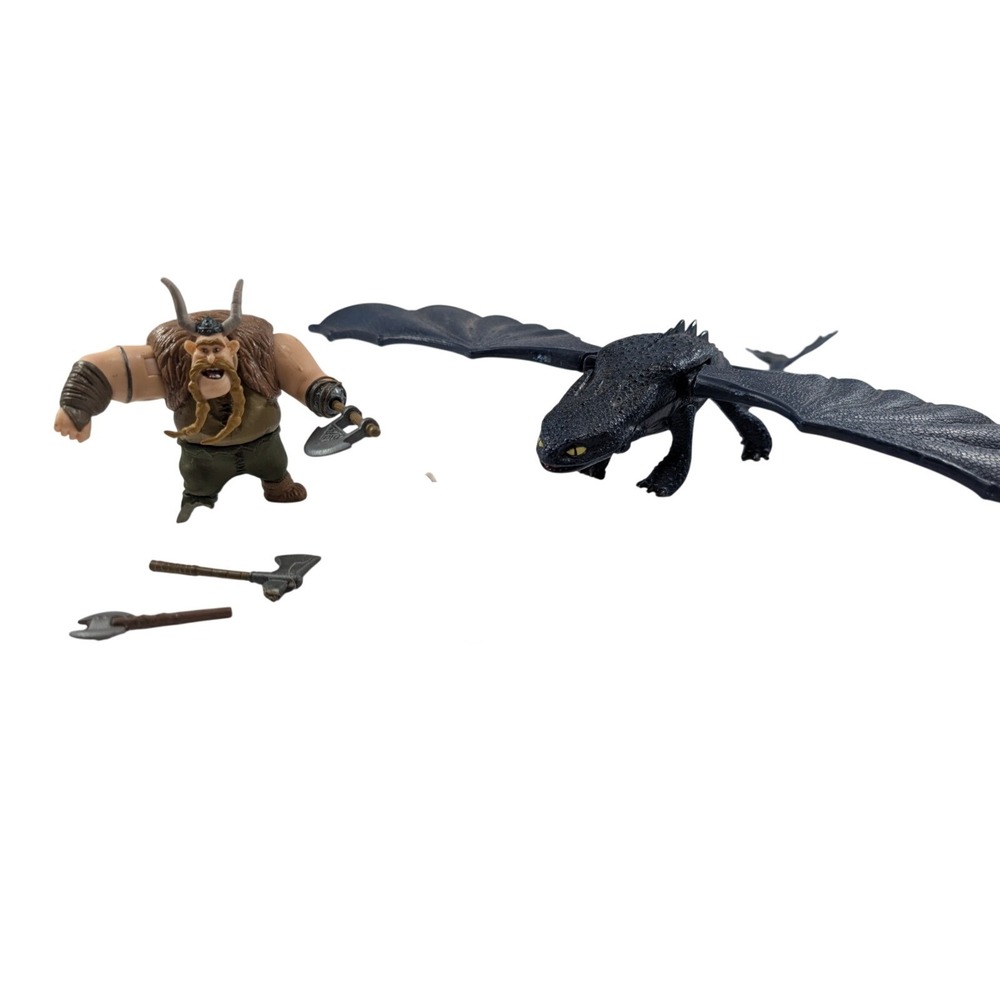 How to Train Your Dragon Toothless & Stoick‎ Action Figure Set Spin Master 2010